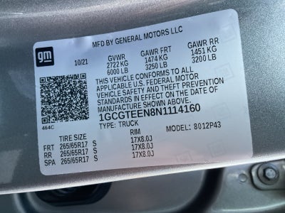 2022 Chevrolet Colorado 4WD ZR2