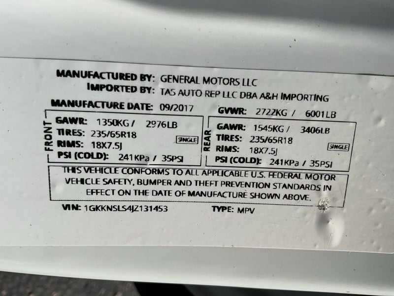 2018 GMC Acadia SLE