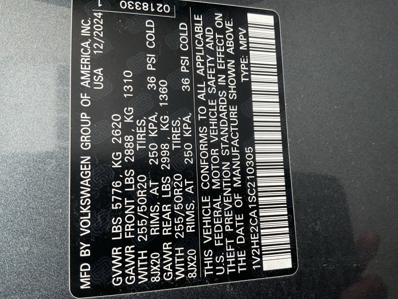 2025 Volkswagen Atlas Cross Sport 2.0T SE w/Technology