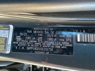 2025 Kia K4 EX