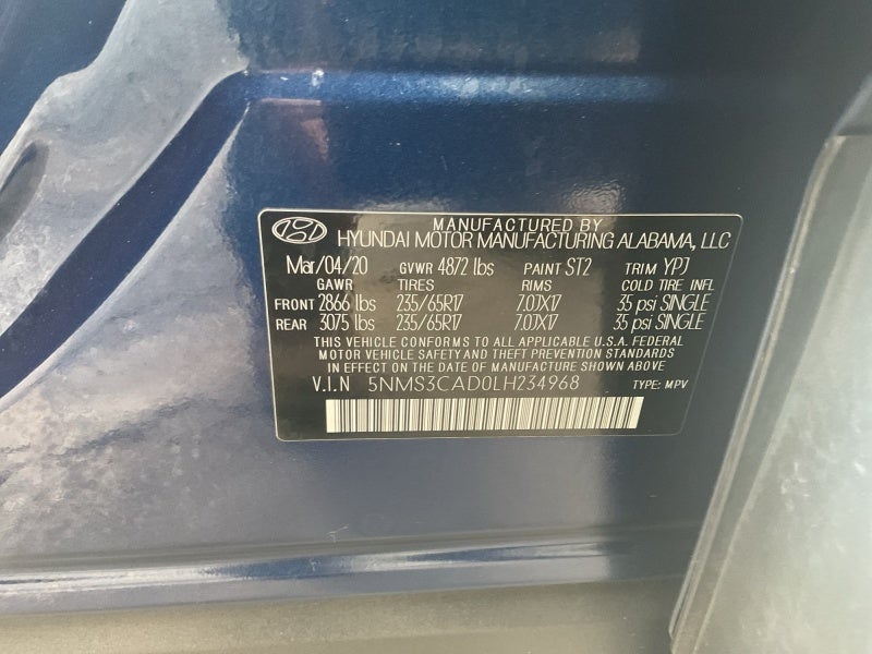 2020 Hyundai Santa Fe SEL