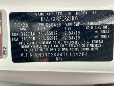 2026 Kia Carnival Hybrid EX