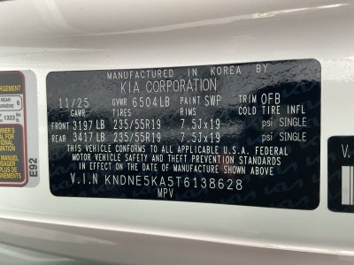 2026 Kia Carnival Hybrid SX