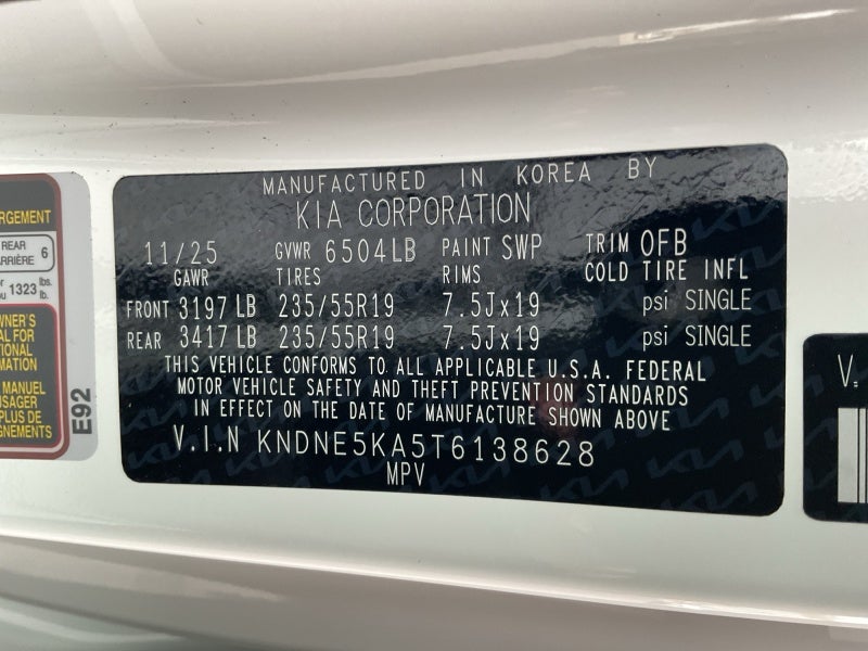 2026 Kia Carnival Hybrid SX