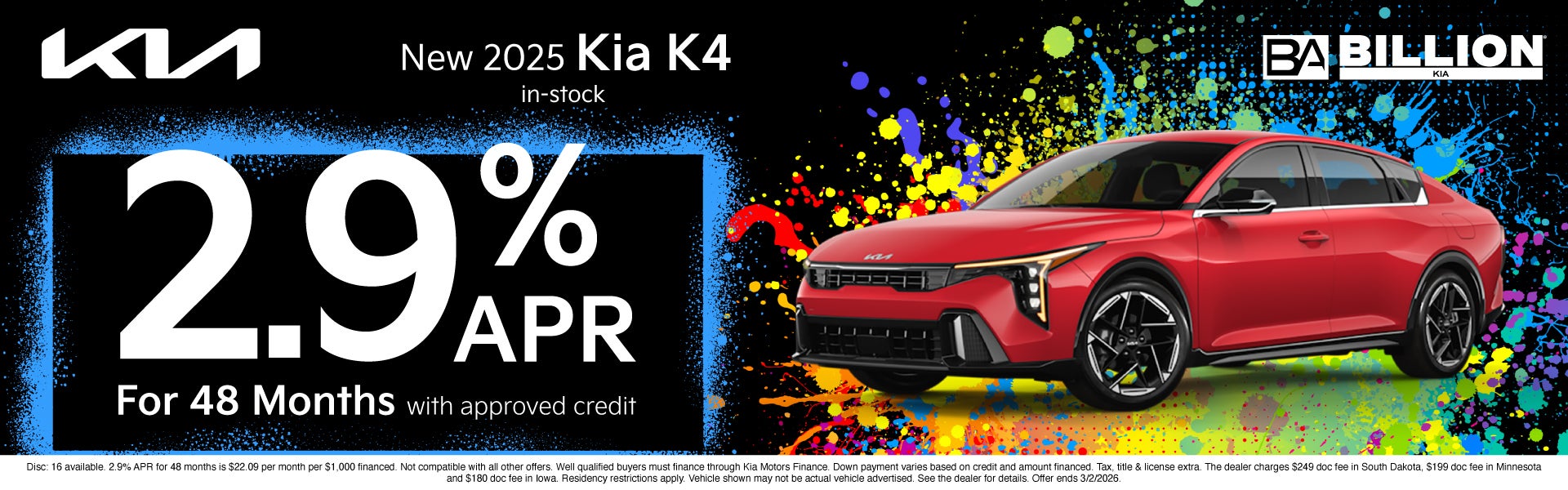 NEW KIA OFFER
