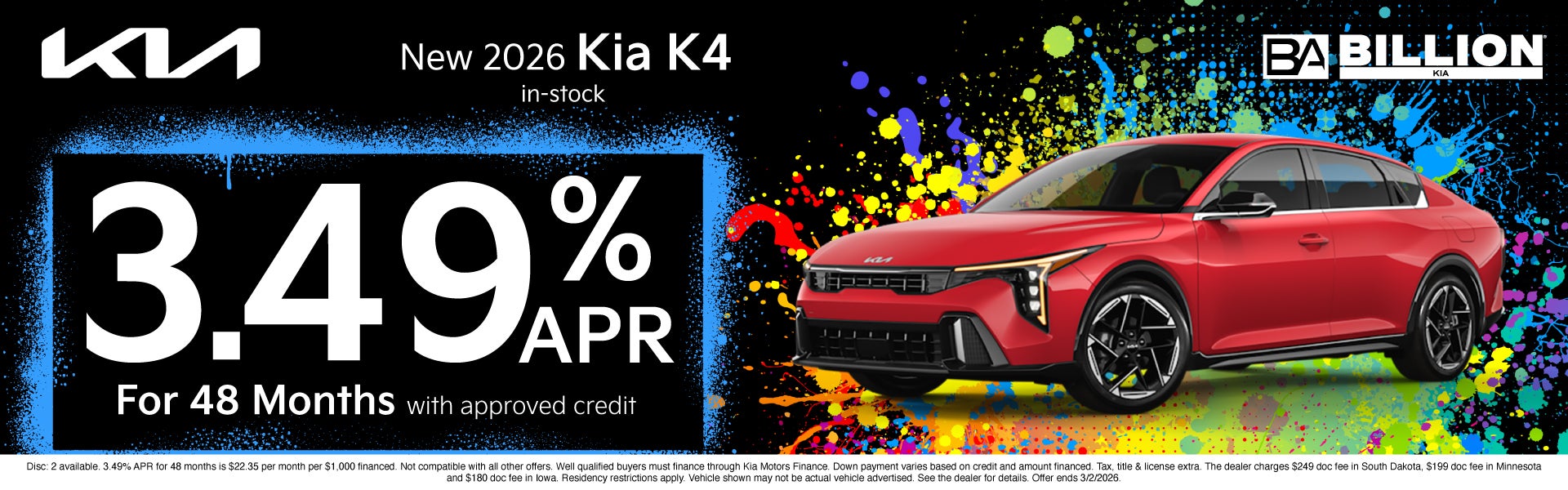 NEW KIA OFFER
