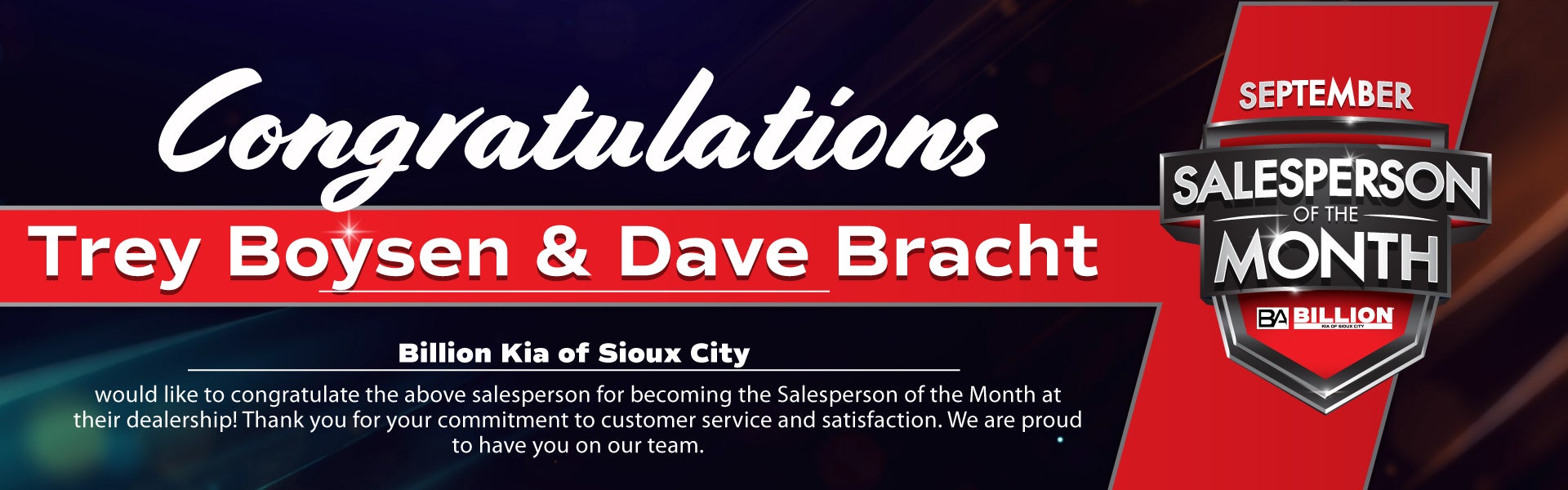 SALESPERSON OF THE MONTH